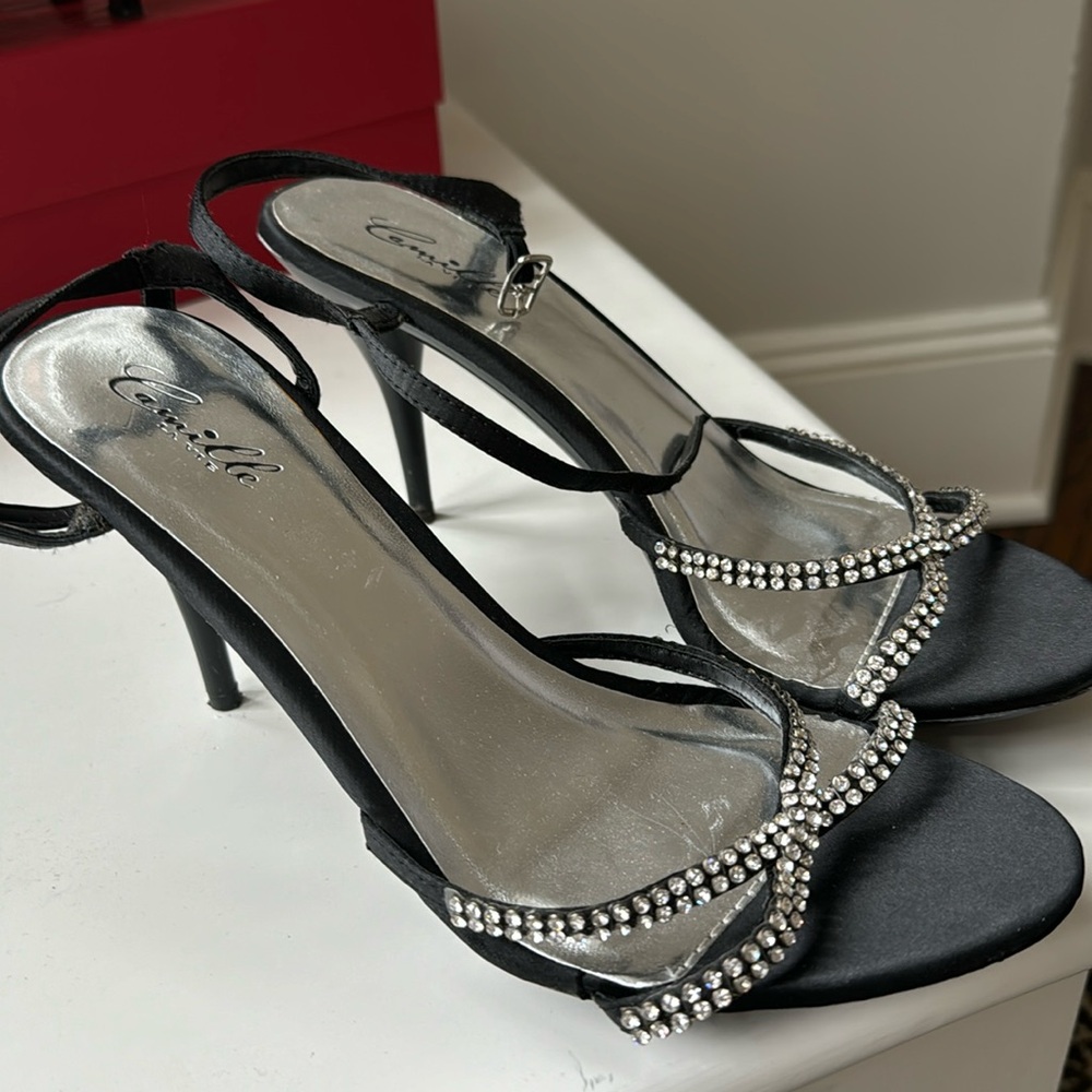 Camille La Vie rhinestone women high heels 👠 4 inch size 10